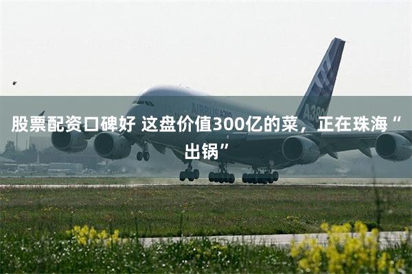 股票配资口碑好 这盘价值300亿的菜，正在珠海“出锅”